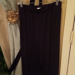Black wide leg slacks